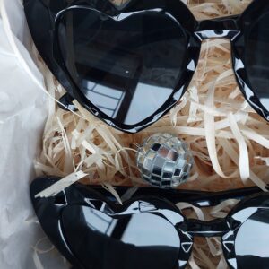 Heart Shaped Sunglasses- Black